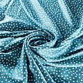 Шелк синтетический 065-01314 темно-бирюзовый принтованный