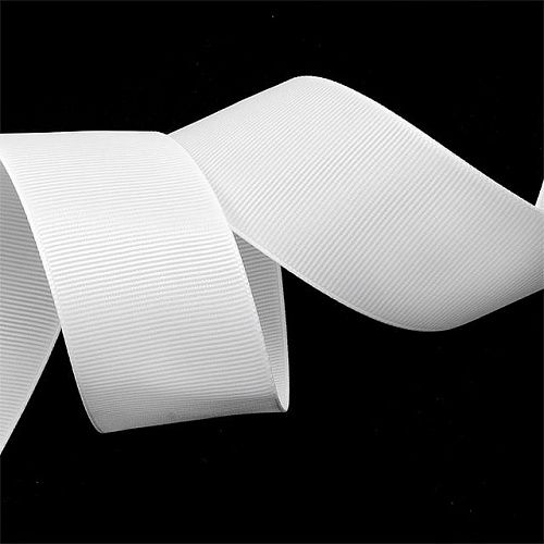 Лента репсовая Ideal в рубчик 38 мм 38-029 белый