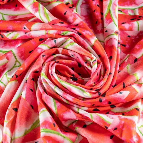 Лайкра К33-110 белый принтованный