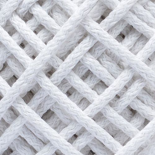 Шнур для макраме 6 мм круглый х/б 60184-3 белый