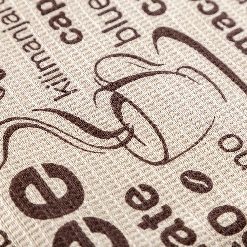 Полотно вафельное 007-03531 бежевый принтованный