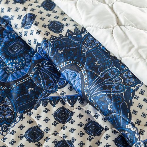 Ткань курточная 2-х сторонняя 033-03869 молочный принтованный