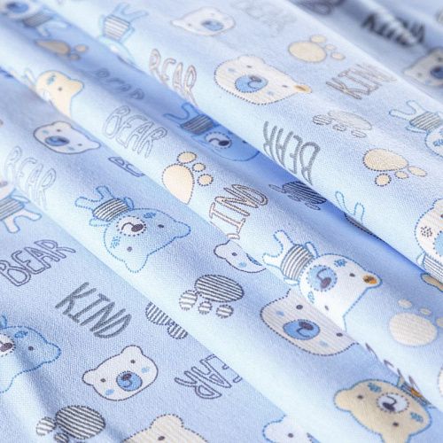 Фланель 060-09937 голубой принтованный