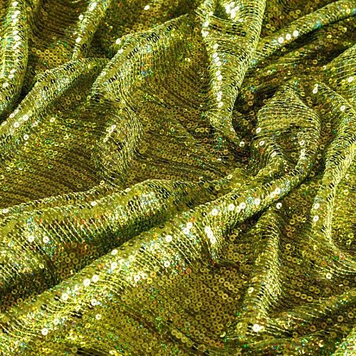 Ткань с пайетками 055-04094 грушевый однотонный