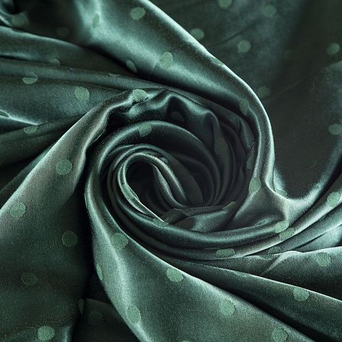 Вискоза атласная 009-04011 хвойный зеленый жаккардовый