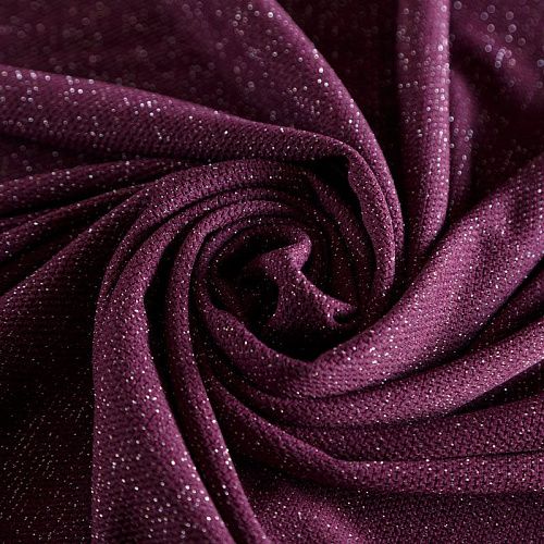 Трикотаж с напылением 056-03839 винный однотонный