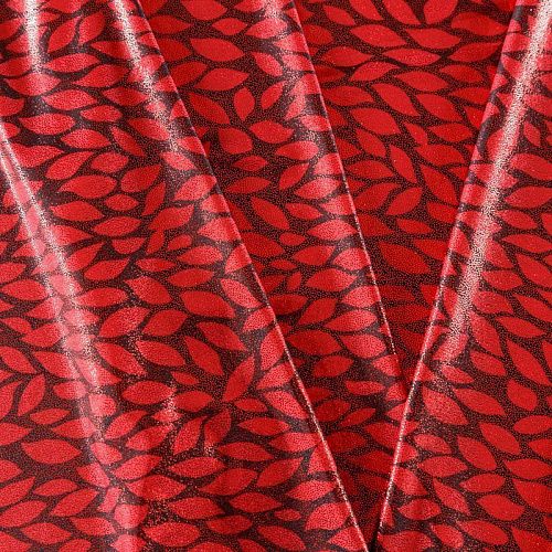 Трикотаж с напылением 056-08048 красный принтованный