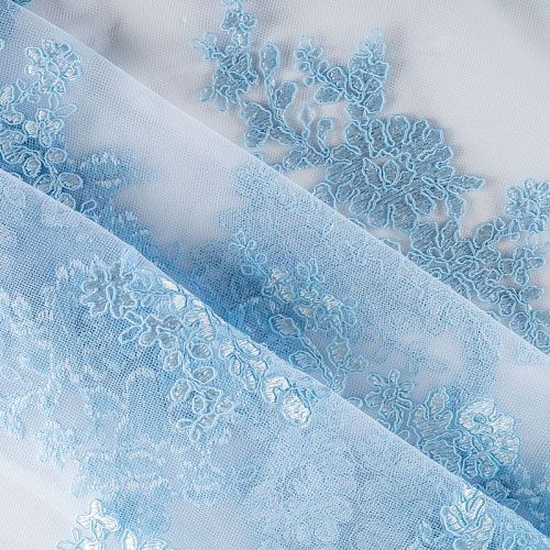 Гипюр К21-1081 небесно-голубой