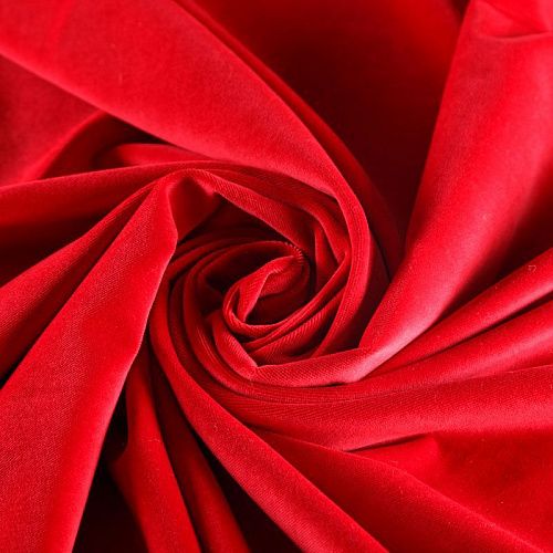 Бархат 002-05921 красный однотонный