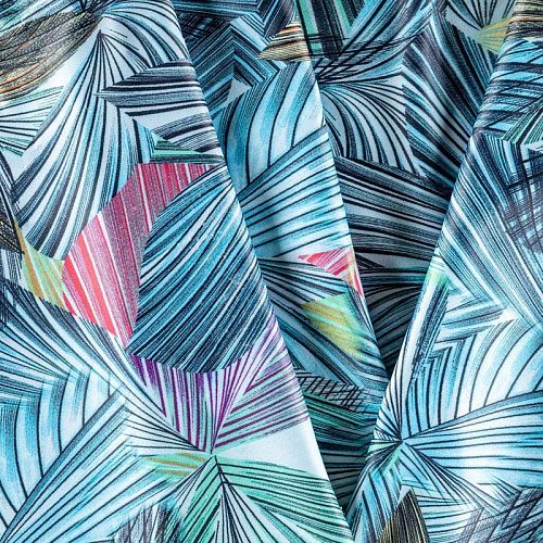 Лайкра К33-481 голубой принтованный