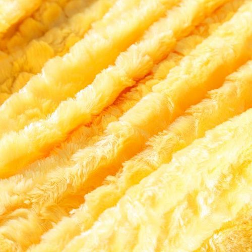 Мех искусственный 037-10150 желтый однотонный