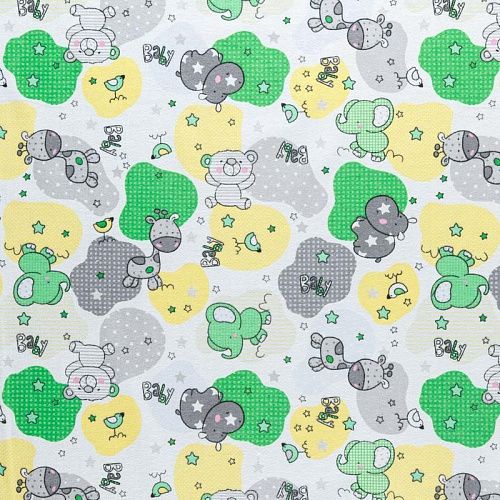 Фланель 060-08262 белый принтованный