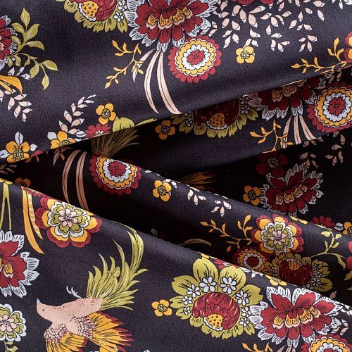 Вискоза 035-00878 черный принтованный