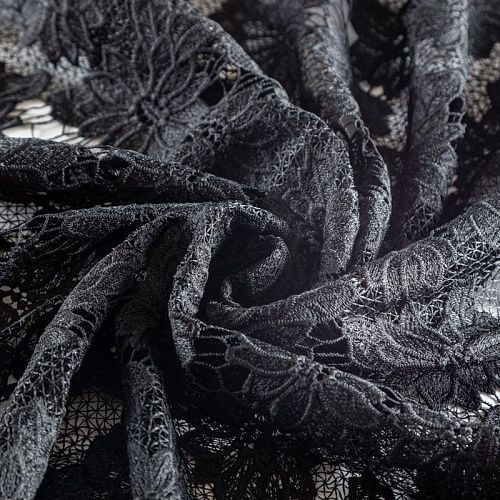Гипюр-макраме К19-1106 черный