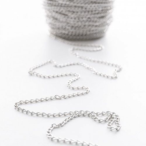 Цепь декоративная 4 мм металл 20-4-под никель 