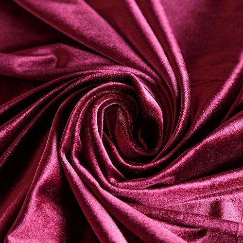 Бархат-лайкра 002-04108 брусничный однотонный