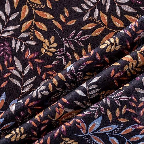 Батист 003-00894 черный принтованный