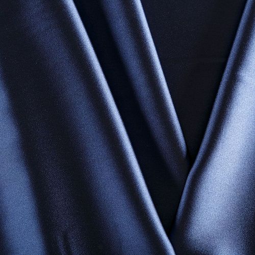 Сатин стрейч 001-07054 темно-синий однотонный