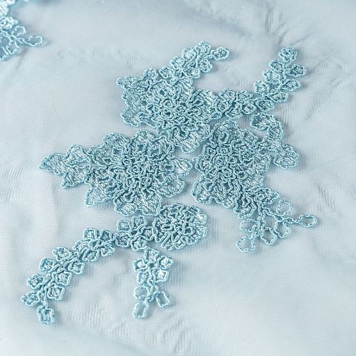 Гипюр К03-560 пыльно-голубой