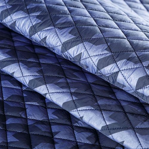 Ткань курточная 033-05348 пепельно-лавандовый принтованный