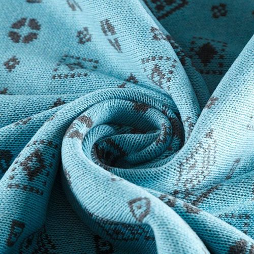 Трикотаж 2-х сторонний вязаный 056-05817 серо-голубой