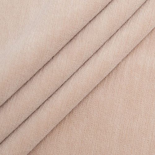 Ткань портьерная шенилл H-300 см 09-02-15442 бежевый однотонный