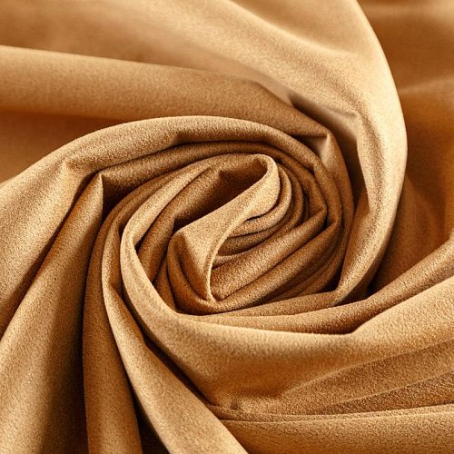 Замша искусственная 018-06139 золотисто-желтый однотонный