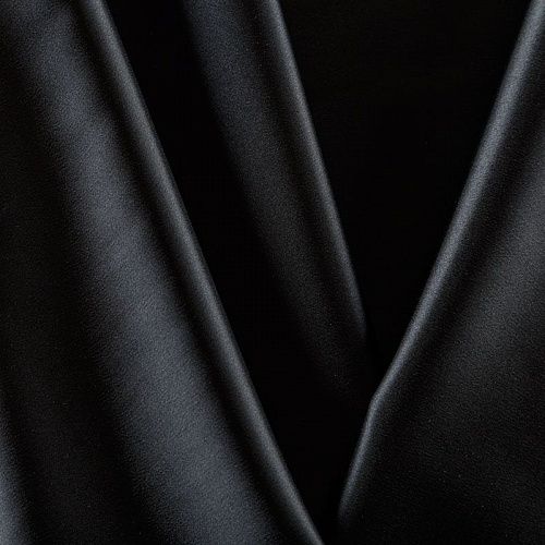 Атлас ватуссо К2-4071 черный однотонный