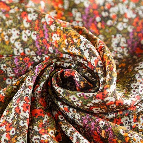 Вискоза 009-05928 оливковый принтованный