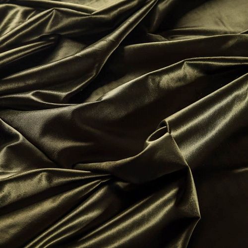 Бархат К22-095 хаки однотонный