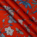 Ткань плащевая Gucci 042-19107 красный принтованный