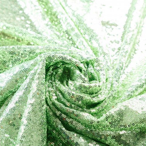 Пайетки на сетке 055-02826 салатовый однотонный