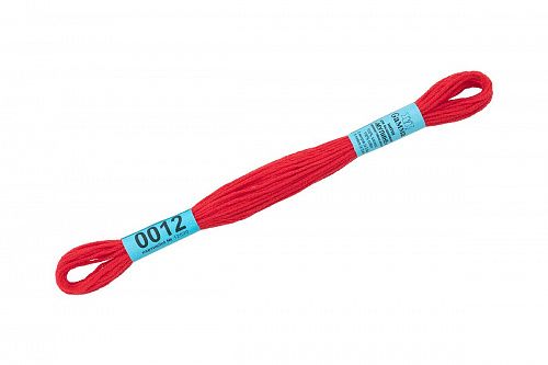 Нитки для вышивания Gamma мулине 8 м 0012 алый