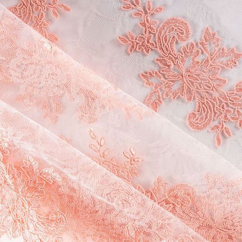 Гипюр К05-0005 розовый персик
