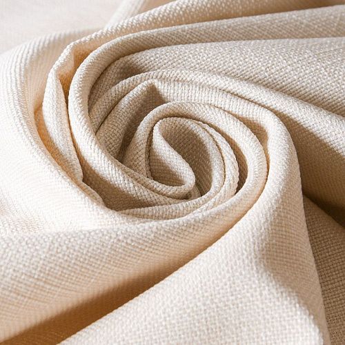 Ткань портьерная лен h-300 см 05-02-11504 сливочный однотонный