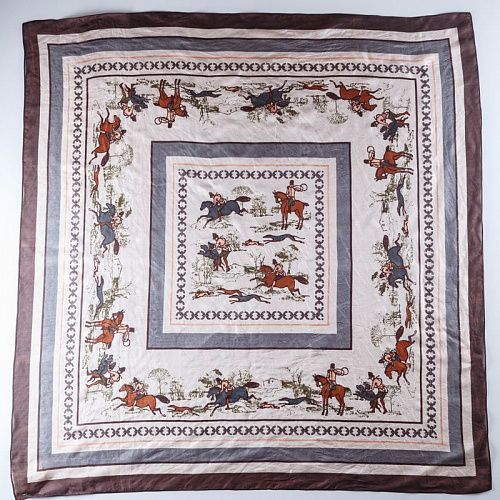 Платок шифоновый 100х110 см 510722 серебристо-серый