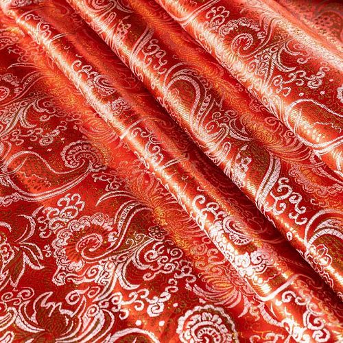 Жаккард с люрексом К33-792 красный 