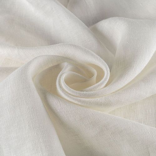 Тюль лен h-315 см Т391-01-120 молочный однотонный