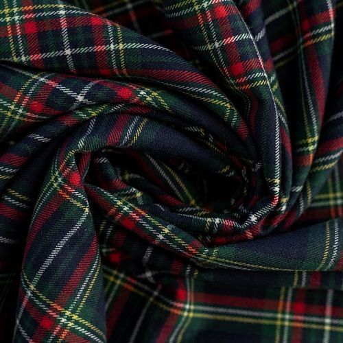 Ткань костюмная К07-361 темно-синий принтованный