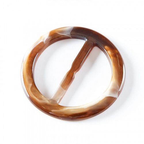 Пряжка 50 мм d65 мм пластик FP0346/50 коричневый