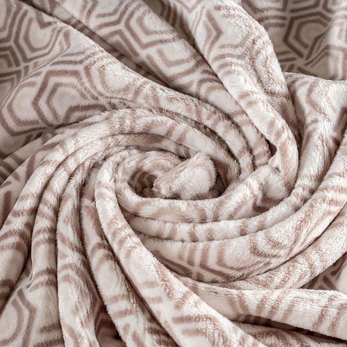 Флис-мех К33-977 молочный принтованный