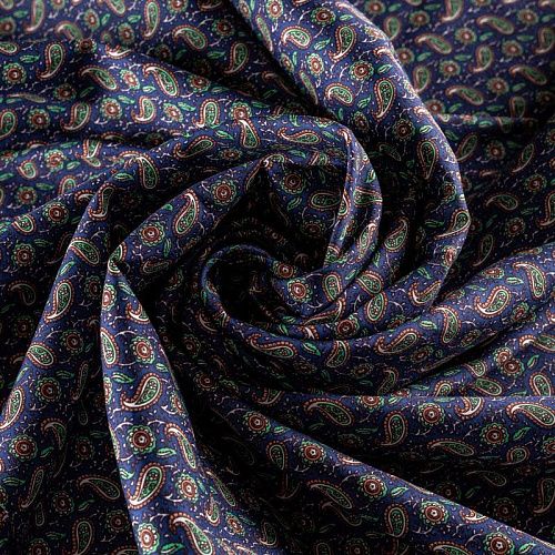 Хлопок К28-094 сине-фиолетовый принтованный