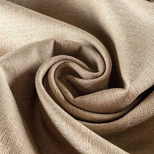 Ткань портьерная лен h-295 см 05-02-00480 песочный однотонный