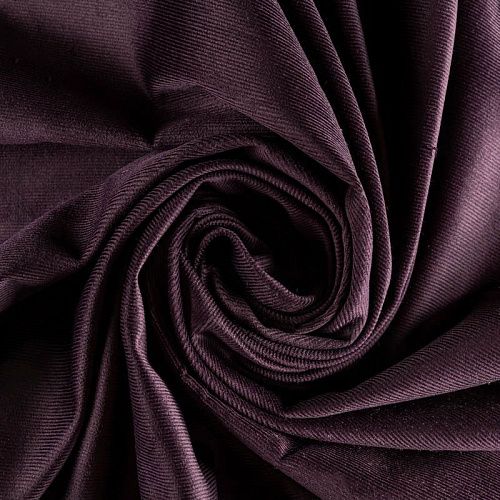 Вельвет К29-595 темный баклажан однотонный