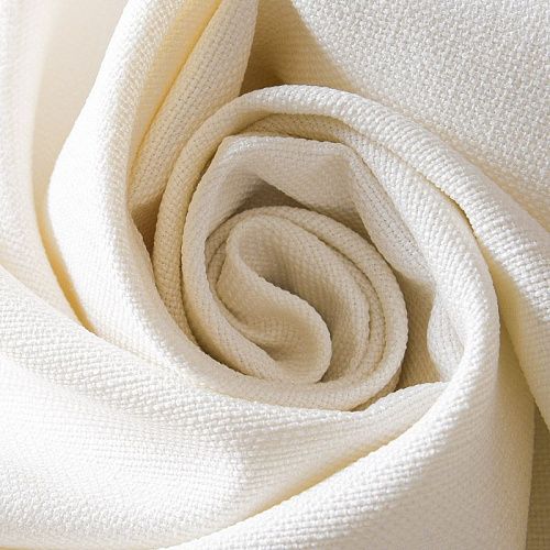 Ткань портьерная лен h-300 см 05-02-11511 молочный однотонный