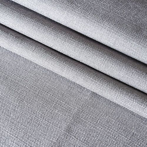 Ткань портьерная лен h-300 см 05-02-11509 светло-серый однотонный