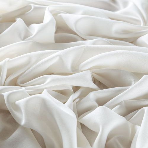 Креп 026-08584 молочный однотонный