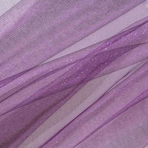 Фатин с напылением К33-980 пурпурный однотонный