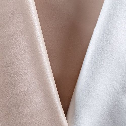 Экокожа на флисе 070-06670 светлый беж однотонный