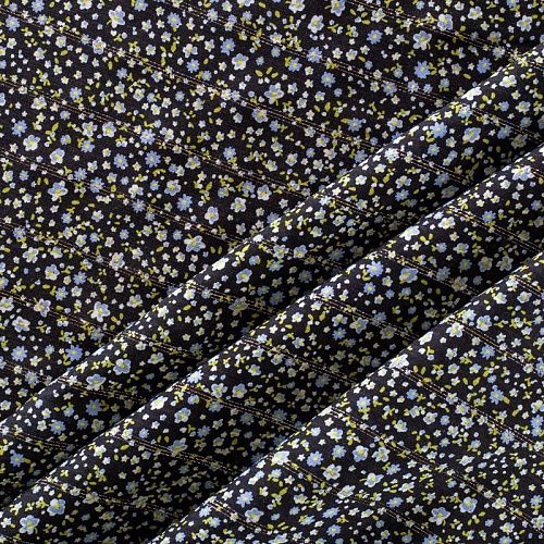 Вискоза с люрексом 009-1003 черный принтованный